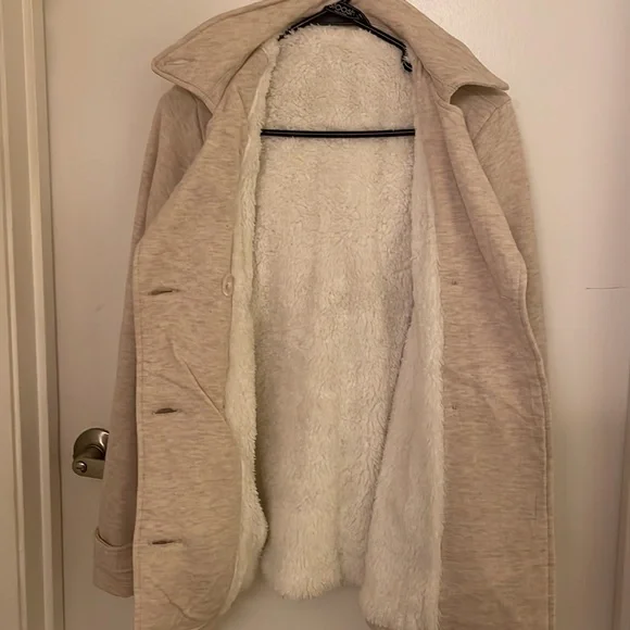 Sherpa lined peacoat style jacket - Picture 3 of 3